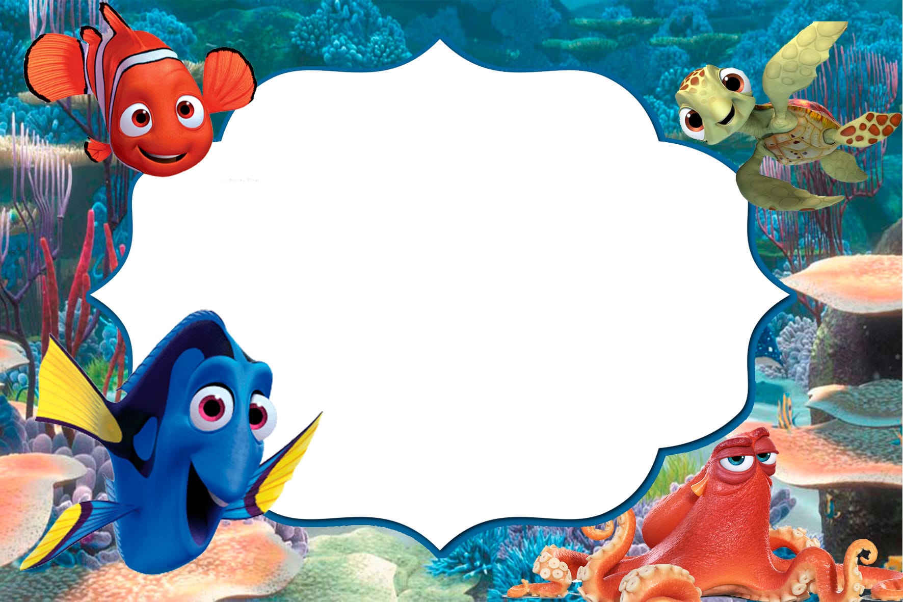 Finding Dory Invitation Template Free